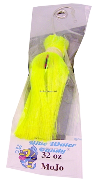 Picture of Blue Water Candy Mojo Fishing Jig, 32 Oz, Chartreuse Skirt/Chartreuse Head