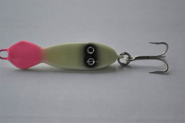 Picture of Blue Water Candy Roscoe Lil' Man Fishing Jig, 2 Oz, Bone/Pink