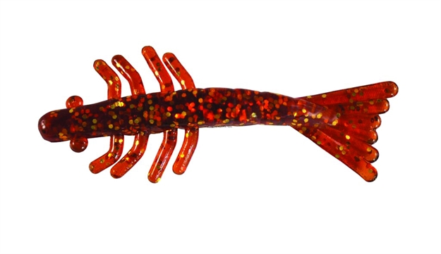 Picture of Blue Water Candy Shrimp, 4", Rootbeer, 8/Pack