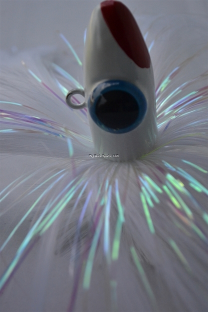 Picture of Blue Water Candy Spire Parachute Lure, 12 Oz, White Skirt/White Head