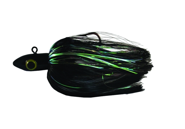 Picture of Blue Water Candy Spire Parachute Lure, 8 Oz, Black Skirt/Black Head