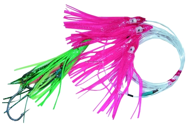 Picture of Blue Water Candy Squid Daisy Chain, 4 1/4", Pink With Green Chaser