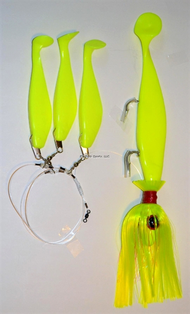 Picture of Blue Water Candy Striper Candy Chain 12Oz. Spire Chartreuse