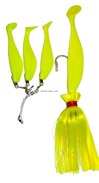 Picture of Blue Water Candy Striper Candy Chain 24Oz. Mojo Chartreuse