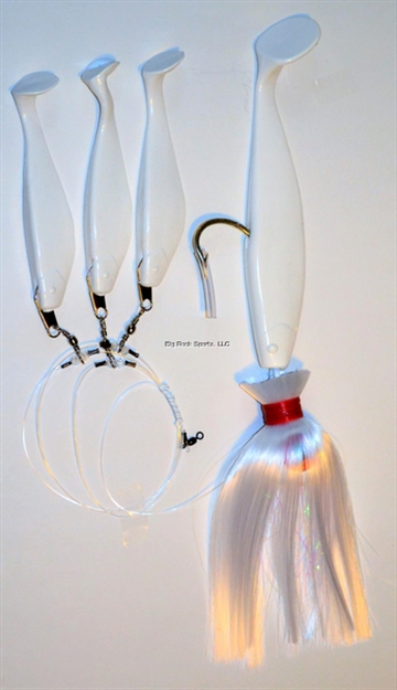 Picture of Blue Water Candy Striper Candy Chain 24Oz. Mojo White