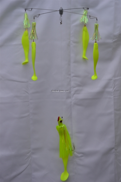 Picture of Blue Water Candy Striperbrella Fishing Rig, 6"/9", 4 Oz, Chartreuse