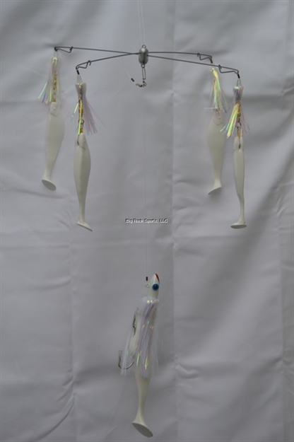 Picture of Blue Water Candy Striperbrella Fishing Rig, 6"/9", 4 Oz, White