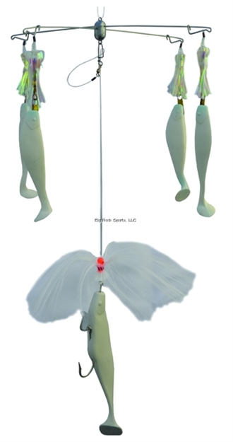 Picture of Blue Water Candy Striperbrella Fishing Rig, 6"/9", White