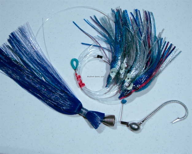Picture of Blue Water Candy Super Star Fishing Rig, 4 1/4", Blue Squid With Blue/White Chaser