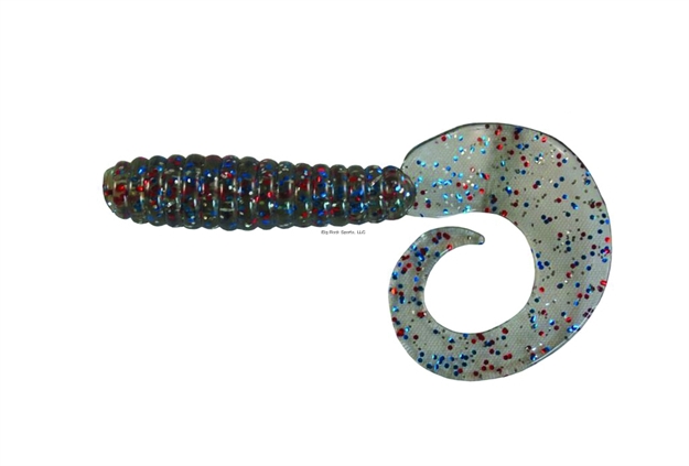 Picture of Blue Water Candy Swirl Tail Lure, 4", Christmas Tree, 12/Pack