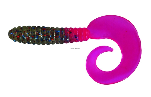 Picture of Blue Water Candy Swirl Tail Lure, 4", Christmas Tree With Hot Pink Tail, 12/Pack