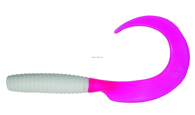 Picture of Blue Water Candy Swirl Tail Lure, 8", White With Pink Tail, 4/Pack