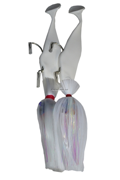 Picture of Blue Water Candy Tandem Rig, 9", 8 Oz/4 Oz, White ON Purple