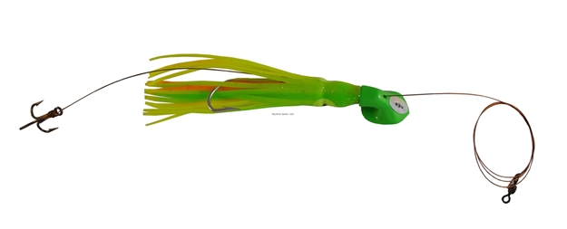 Picture of Blue Water Candy Wedgie Green/Char Squid ON Green Head
