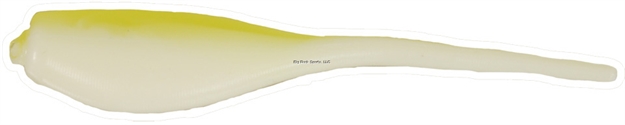 Picture of Bobby Garland Baby Shad, 2", Bone White/Chartreuse, 18/Bag
