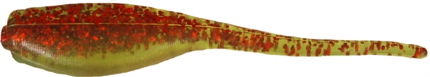 Picture of Bobby Garland Baby Shad Swim'r, 2 1/4", Chartreuse/Red Glitter, 15/Bag BSSW149-15