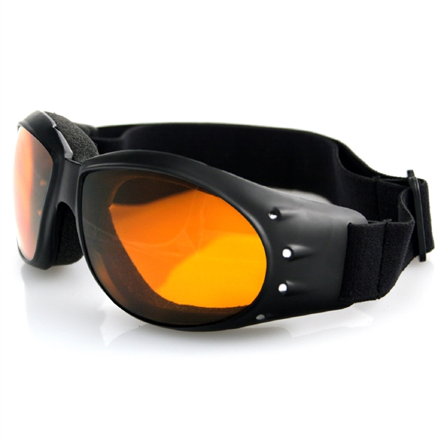Picture of Bobster Cruiser Goggles, Black Frame, Anti-Fog Amber Lens