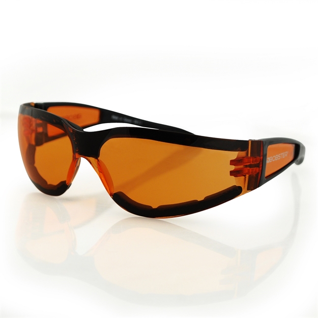 Picture of Bobster Shield II Sunglass, Black Frame, Amber Lens