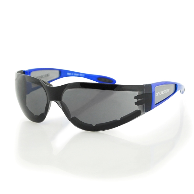 Picture of Bobster Shield II Sunglass, Blue Frame, Smoked Lens