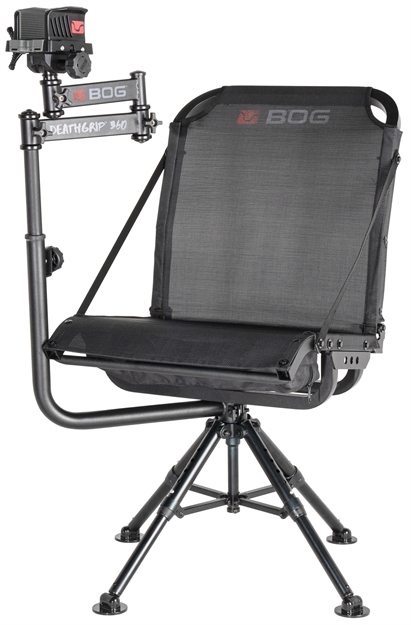 Picture of  Bog-Pod 1134447 Deathgrip 360  Shooting Rest Chair, Black Aluminum, Extendable Leg Height, 400Lbs. Weight Capacity