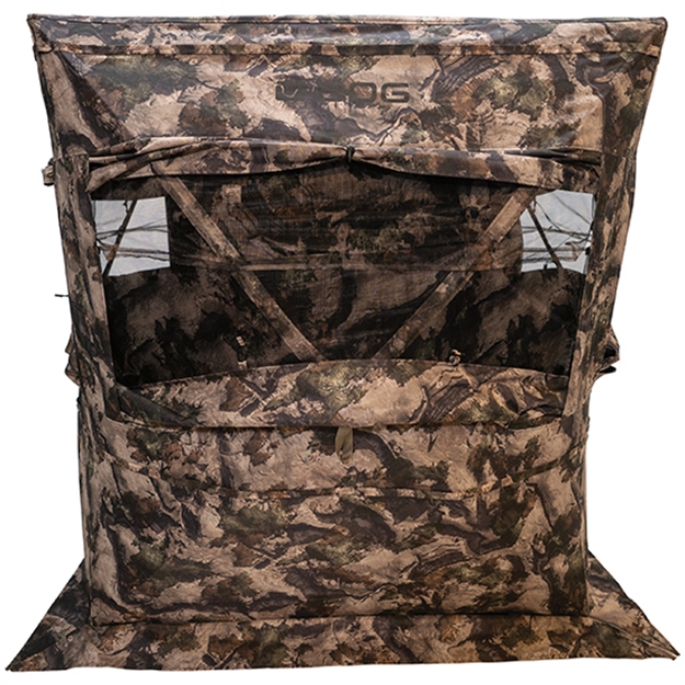 Picture of  Bog-Pod 1134435 Prevail Sitting Hub Blind Mossy Oak Terra 600D Polyester