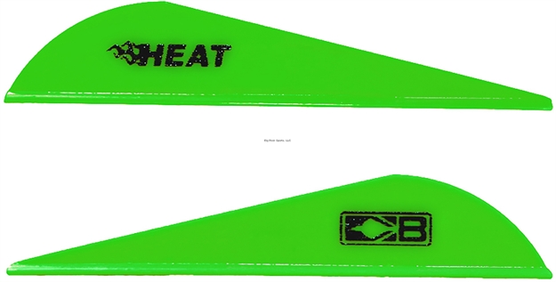 Picture of Bohning Heat Vane Low Profile Hunting Vane & Great For 3D Archery Liteweight 6 Grains 2.5 IN Length Stiffer Material Neon Green 101036NG
