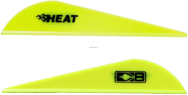 Picture of Bohning Heat Vane 2.5" Solid Neon Yellow 36Pk! 101036NY