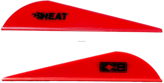 Picture of Bohning Heat Vane Low Profile Hunting Vane & Great For 3D Archery Liteweight 6 Grains 2.5 IN Length Stiffer Material Red 101036RD