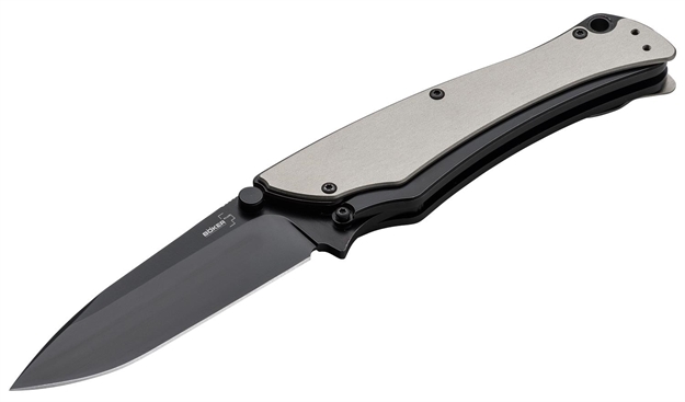 Picture of Boker 01Bo043 Plus Folder 3.5" Aus-8 Drop Point Stainless Steel Black Oxide