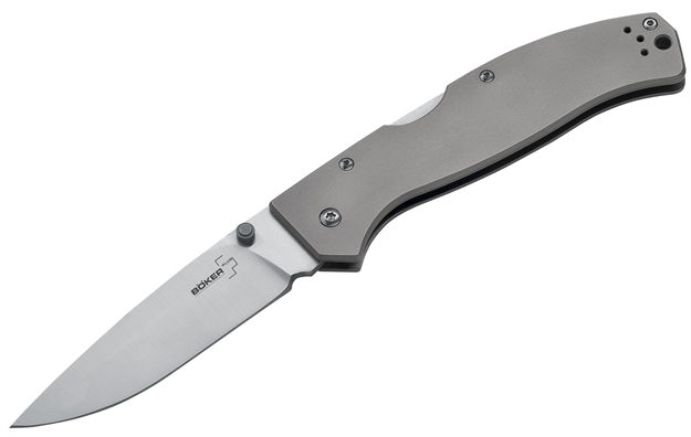 Picture of Boker 01Bo188 Plus Folder 3.75" 440C Stainless Drop Point Titanium