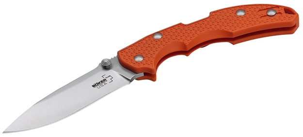 Picture of Boker 01Bo372 Plus Folder 3.75" 154Cm Stainless Drop Point Fiberglass Reinforced Nylon Orange