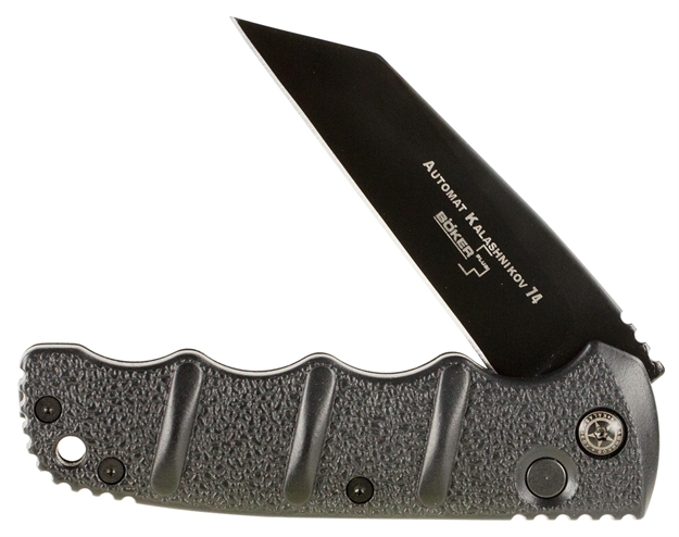 Picture of Boker 01Kals74fn Kalashnikov Folder 3.25" Aus-8 Drop Point Button Aluminum Black