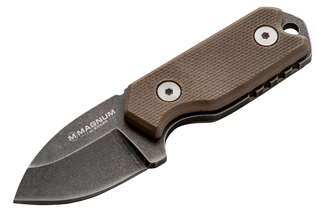 Picture of Boker 02Sc743 Magnum Li''l Friend Micro Fixed 1.4" 440A Stainless Steel Fixed G10 Brow