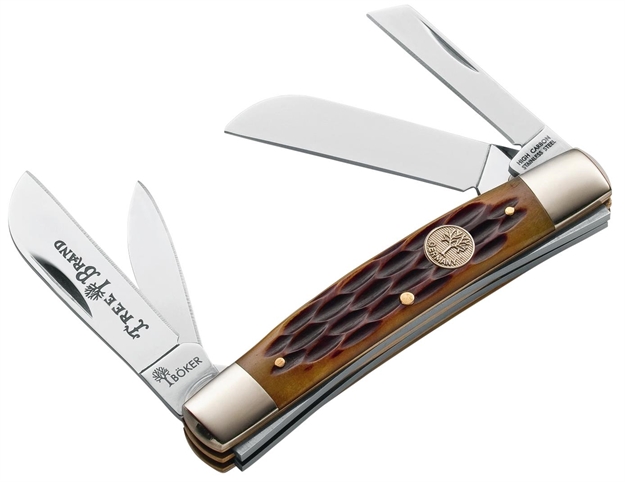 Picture of Boker 110721 Traditional Series Knife Set 2.12" Carbon Steel Drop Point Bone