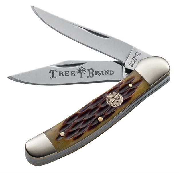 Picture of Boker 110723 Traditional Series Folder 2.75" Stainless Steel Clip Point Jigged Brown Bone