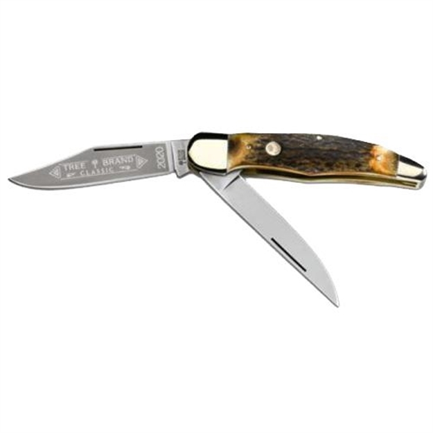 Picture of Boker 2020Hh Folding Hunter 1095 Carbon Clip/Skinning Blade Stag