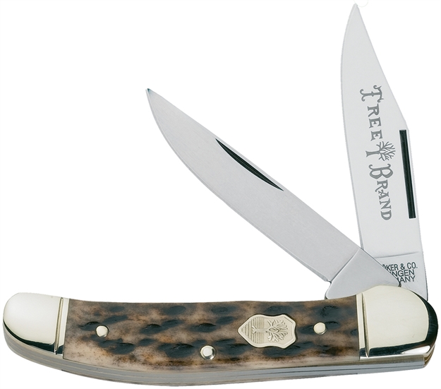 Picture of Boker 2626Ab Trapper Folder Multiple Carbon Clip Point/Drop Point Bone