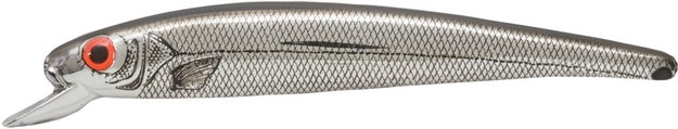 Picture of Bomber A-Salt Minnow, 5 3/4", 1 Oz, 1/0 Hooks, 2-4 Ft, Chrome/Blackback