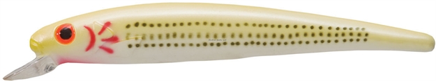 Picture of Bomber A-Salt Minnow, 5 3/4", 1 Oz, 1/0 Hooks, 2-4 Ft, Pearl/Yellow
