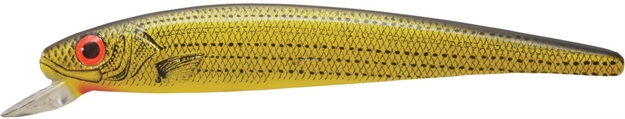 Picture of Bomber A-Salt Minnow, 5 3/4", 1 Oz, 1/0 Hooks, 2-4 Ft, Yellow Baby Striper