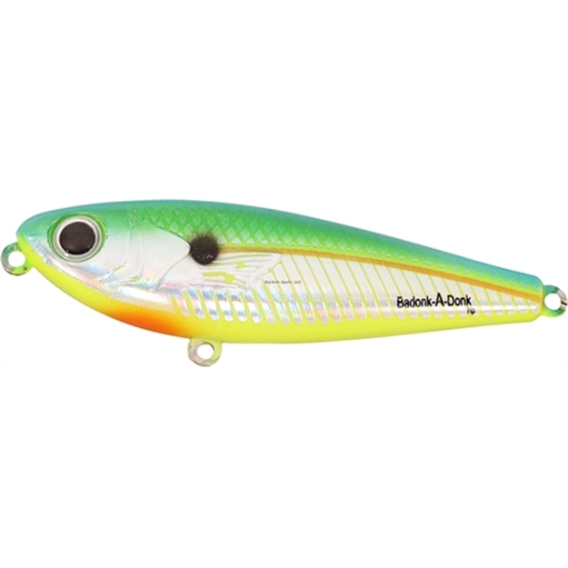 Picture of Bomber Badonk-A-Donk LP Topwater Lure, 4", 3/4 Oz, Chartreuse/Black/Citrus