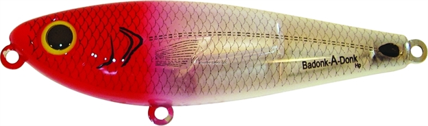 Picture of Bomber Badonk-A-Donk LP Topwater Lure, 4", 3/4 Oz, Red Head Flash