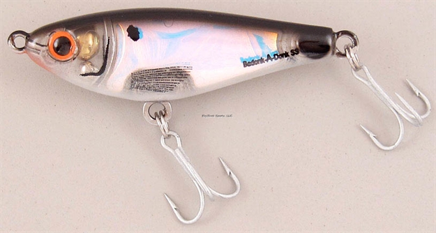 Picture of Bomber Badonk-A-Donk SS Rattling Topwater Lure, 2 1/2", 1/4 Oz, Blackback/Pearl Belly/Flash, Sinking