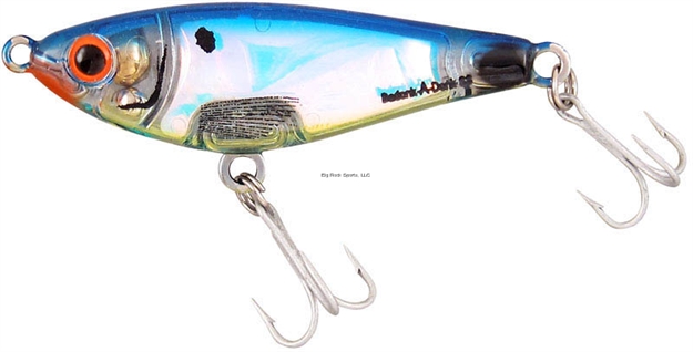 Picture of Bomber Badonk-A-Donk SS Rattling Topwater Lure, 2 1/2", 1/4 Oz, Blue Back/Chartreuse Belly/Flash, Sinking