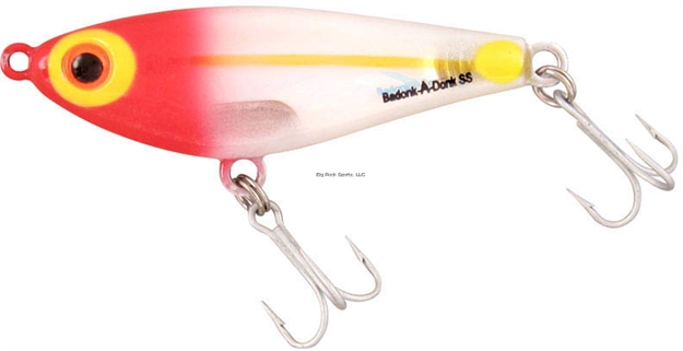 Picture of Bomber Badonk-A-Donk SS Rattling Topwater Lure, 2 1/2", 1/4 Oz, Redhead/Pearl/Flash, Sinking