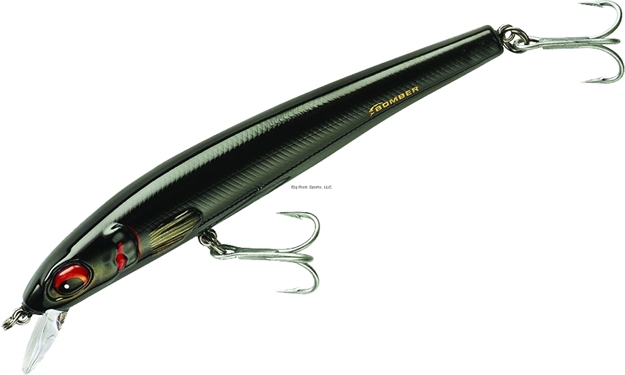 Picture of Bomber Bswg Long Shot Slender Minnow, 5", 3/4 Oz, Black, Floating