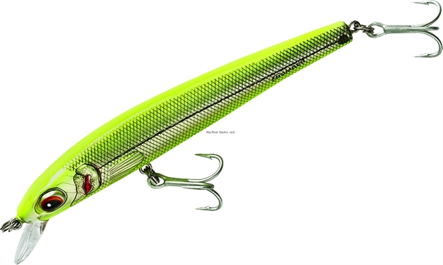Picture of Bomber Bswg Long Shot Slender Minnow, 5", 3/4 Oz, Chartreuse Herring, Floating
