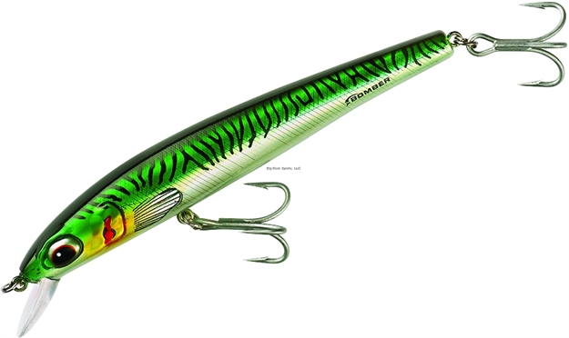 Picture of Bomber Bswg Long Shot Slender Minnow, 6", 1 3/16 Oz, Green Mackerel, Floating