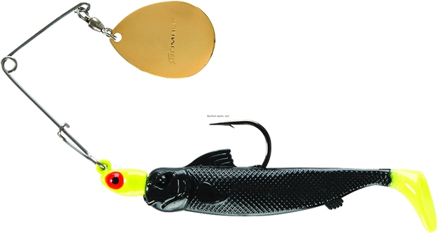 Picture of Bomber Drumbeater Coastal Spinnerbait 1/4Oz Chartreuse/Black Chartreuse Tail