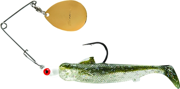 Picture of Bomber Drumbeater Coastal Spinnerbait 1/4Oz White/Silver Mullet